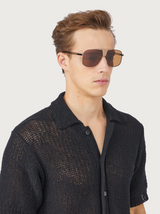 Salvatore Ferragamo SF292S-027 / DARK RUTHENIUM/HONEY METAL SUNGLASSES