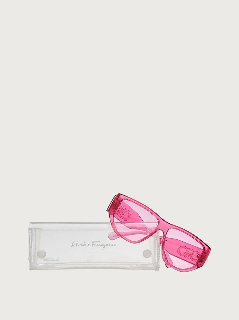 ● FERRAGAMO ● サングラス Opaline Pink / Pink / 55mm Salvatore Ferragamo™ SF1107S Cat-Eye Sunglasses | EyeOns.com