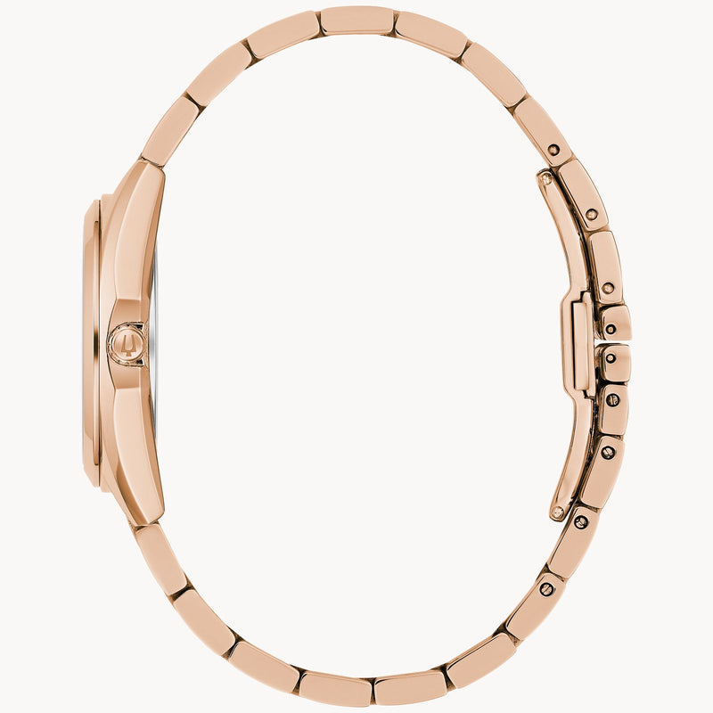 Bulova 97P156 Surveyor Rose Gold Stainless Steel Strap Women Watches - Lexor Miami