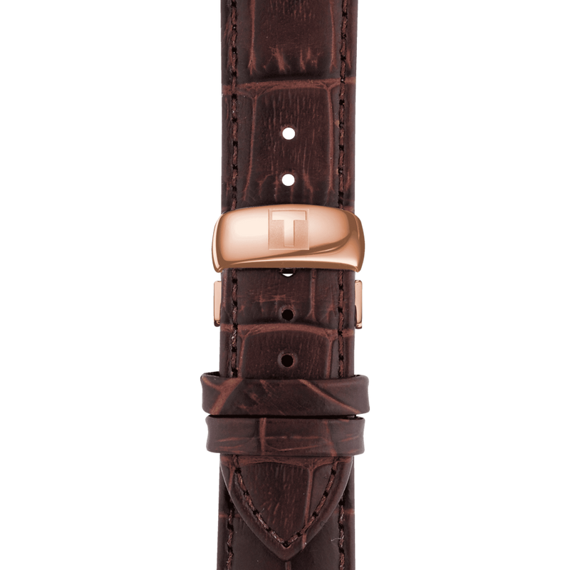 Tissot T0636103604700 Tradition Brown Leather Strap Men Watches - Lexor Miami