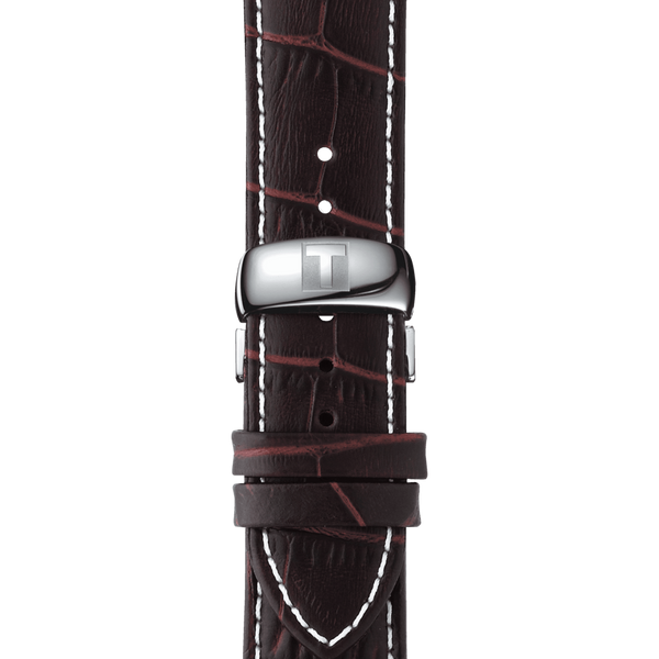 Tissot T0636171603700 Tradition Chronograph Brown Leather Strap Men Watches - Lexor Miami