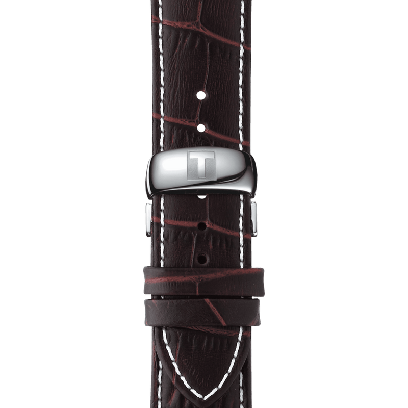 Tissot T0636171603700 Tradition Chronograph Brown Leather Strap Men Watches - Lexor Miami
