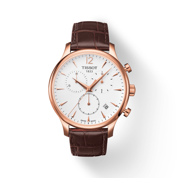 Tissot T0636173603700 Tradition Brown Leather Strap Men Watches - Lexor Miami