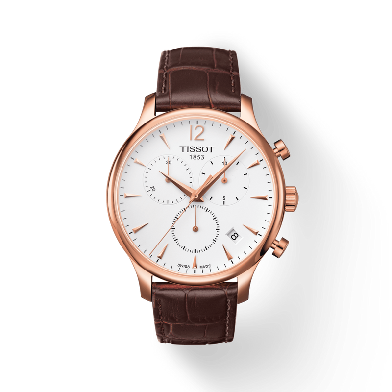 Tissot T0636173603700 Tradition Brown Leather Strap Men Watches - Lexor Miami