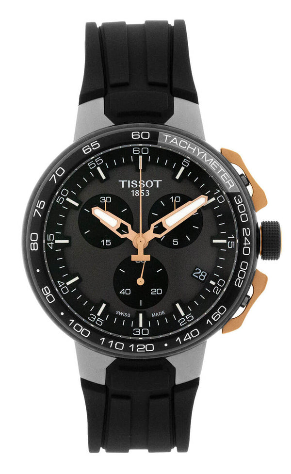 Tissot T1114173744107 T-Race Cycling Chronograph Black Silicone Strap Men Watches - Lexor Miami