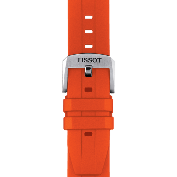 Tissot T1204171705101 Seastar 1000 Chronograph Orange Silicone Strap Men Watches - Lexor Miami