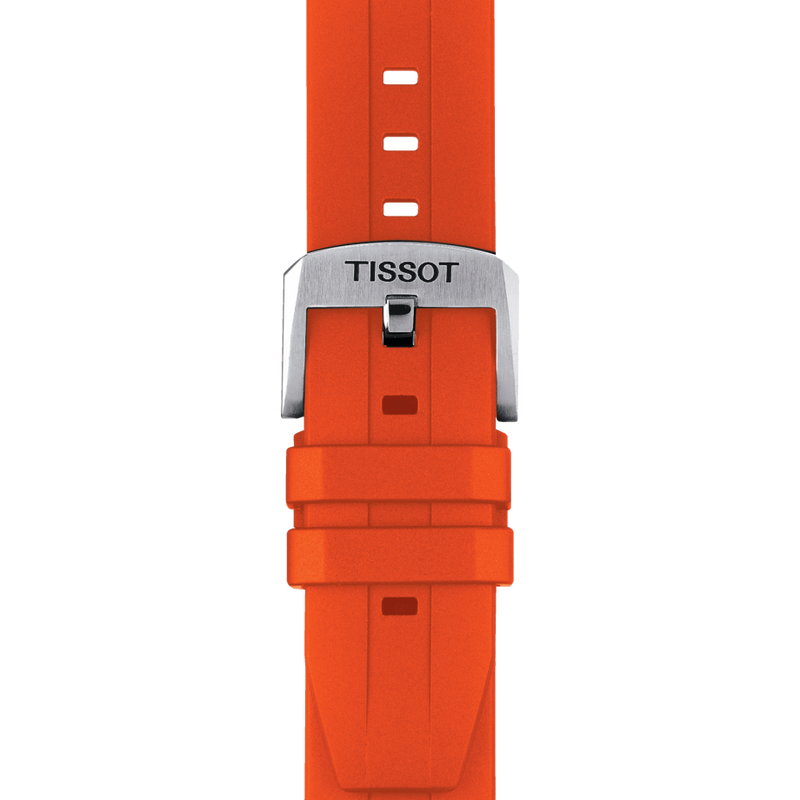 Tissot T1204171705101 Seastar 1000 Chronograph Orange Silicone Strap Men Watches - Lexor Miami
