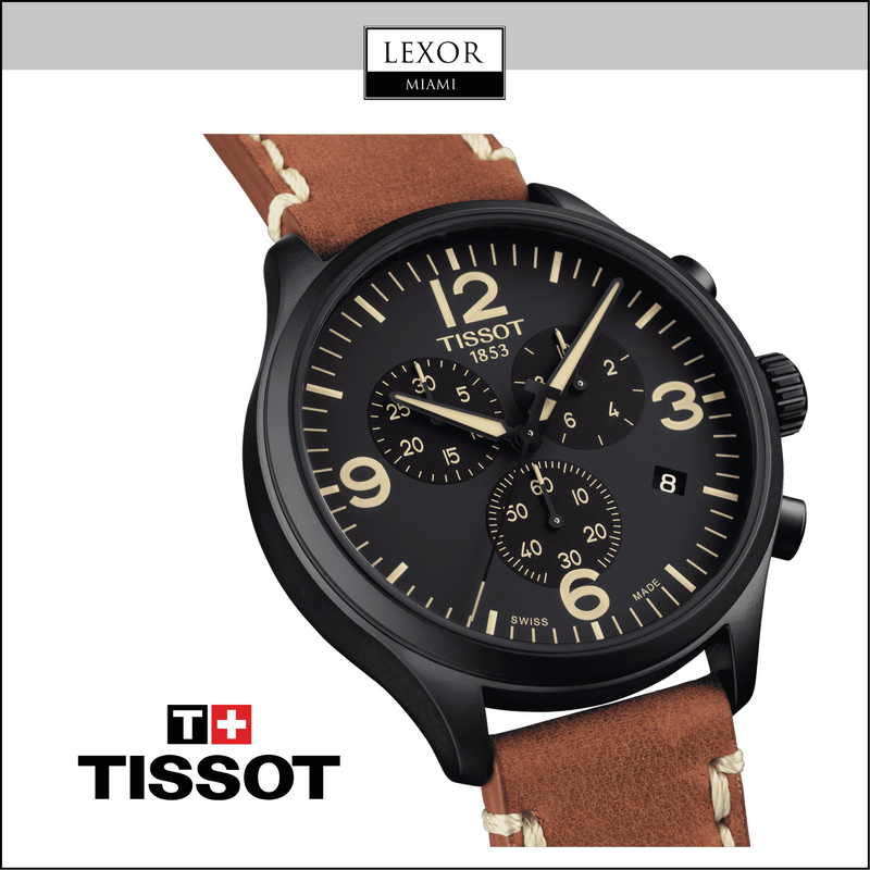 Tissot T1166173605700 Chrono XL Brown Leather Strap Men Watches