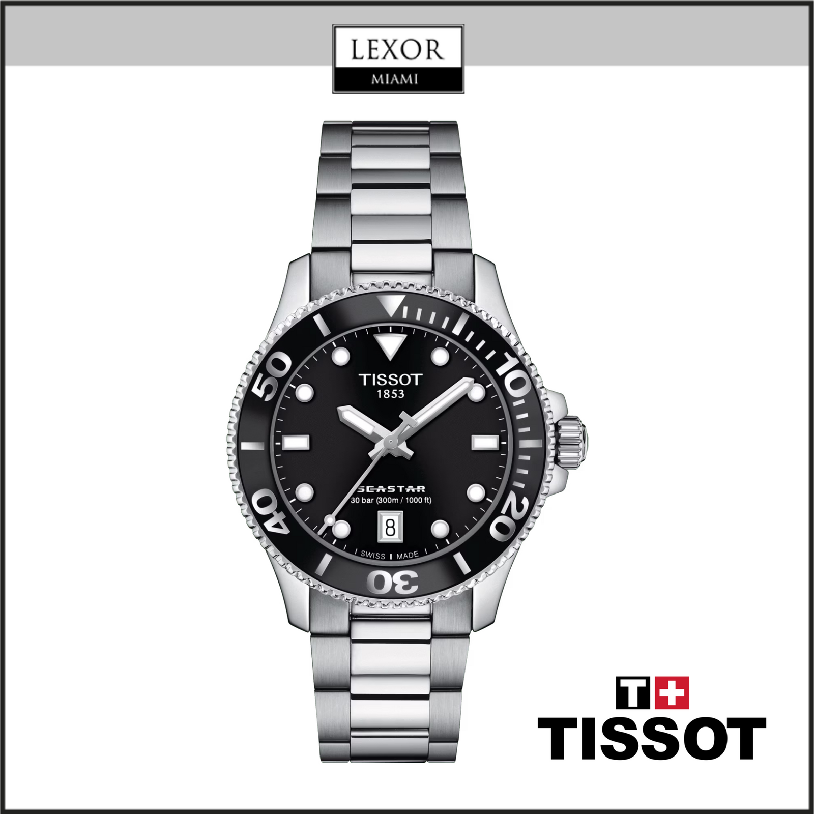 TISSOT T1202101105100 SEASTAR 1000 36MM Watches – Lexor Miami