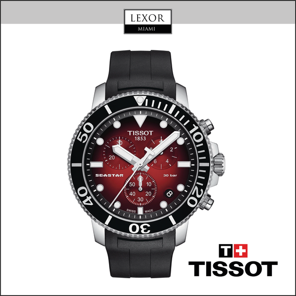 Tissot T1204171742100 Seastar 1000 Chronograph Black Silicone Strap Men Watches