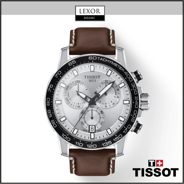 Tissot T1256171603100 Supersport Chronograph Leather Strap Watch, 45.5mm Men Watches Lexor Miami