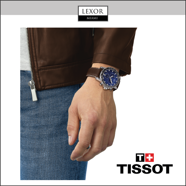 Tissot T1256171604100 Supersport Chronograph Leather Strap Men Watch