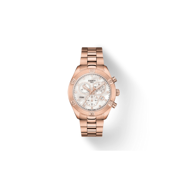 Tissot T1019173311600 PR 100 Sport Chic Rose Gold Stainless Steel Strap Women Watches