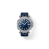 Relógios masculinos Tissot T1154071704100 T-Race Swissmatic Navy Leather Strap