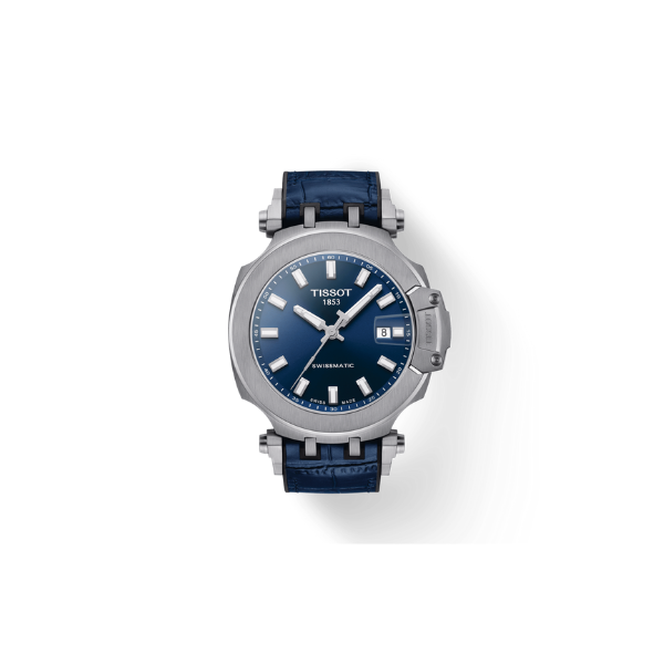 Tissot T1154071704100 T-Race Swissmatic Navy Leather Strap Men Watches