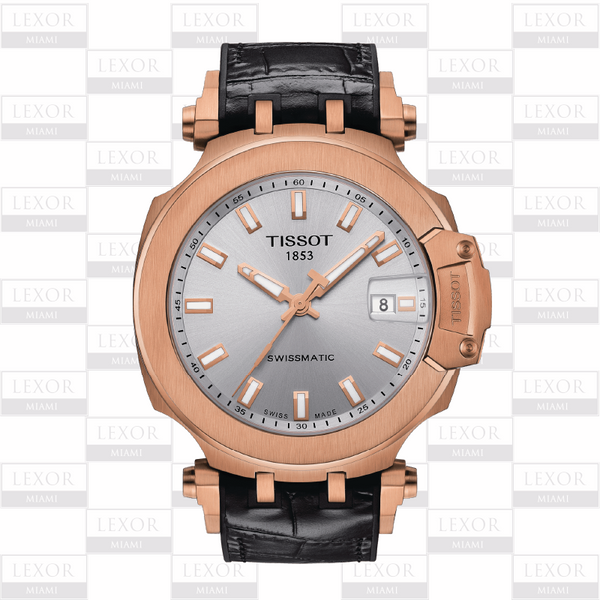 Tissot T1154073703100 T-Race Swissmatic Black Leather Strap Men Watches
