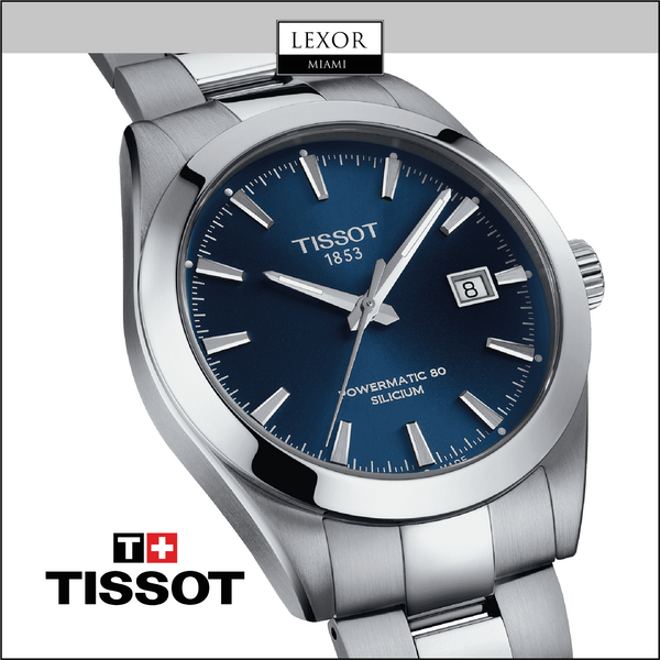 Tissot T127.407.11.041.00 Gentleman PowerMatic 80 Silicium Stainless Steel Strap Men Watches