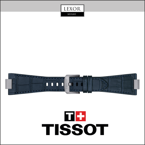 TISSOT STRAP T852047701 Blue Leather Strap STEEL ENDPIECE