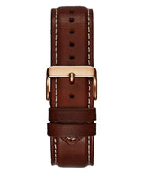 Guess U0673G3 Brown Leather Strap Men Watches