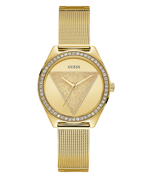 Guess U1142L2 Tri Glitz Gold Stainless Steel Mesh Strap Women Watches - Lexor Miami