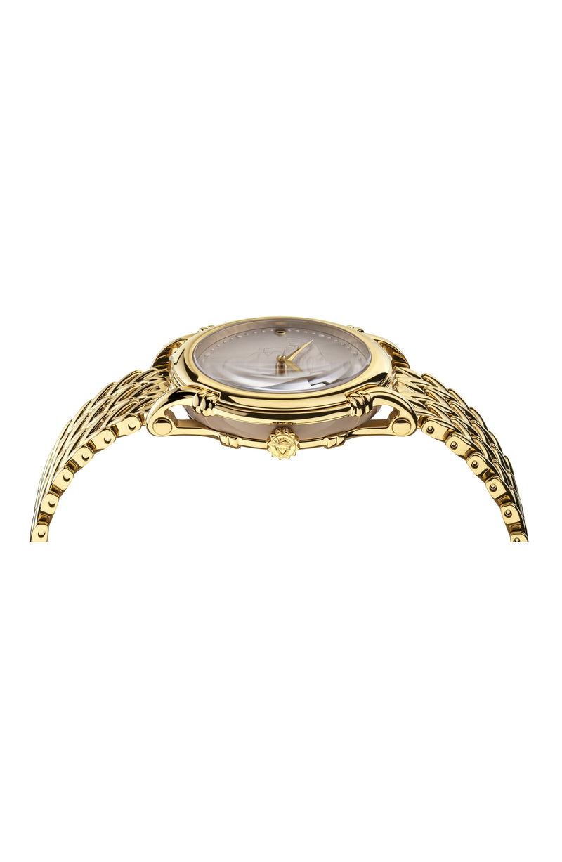 Versace VEPN00520 Safety Pin Gold Stainless Steel Strap Women Watches - Lexor Miami