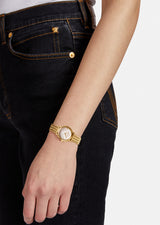 Versace VEPN00520 Safety Pin Gold Stainless Steel Strap Women Watches - Lexor Miami