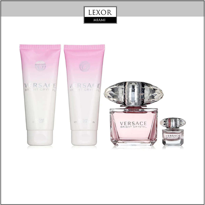 Versace Bright Crystal 3.0 EDT 4pc Women Perfume Set