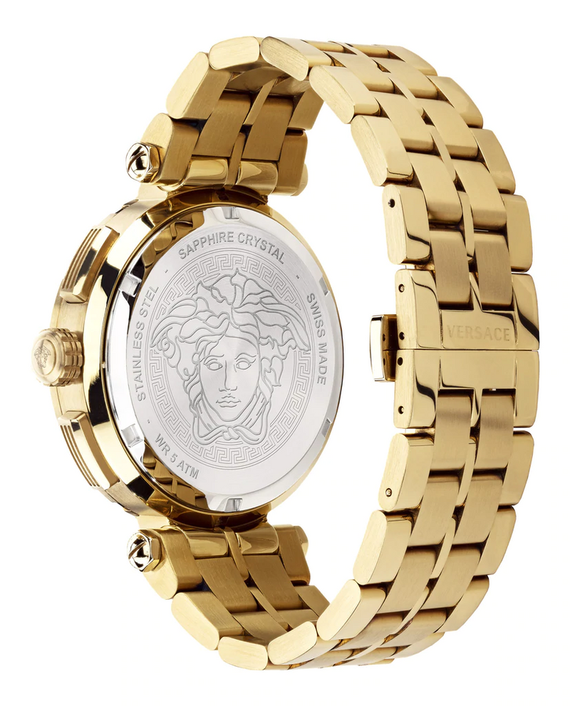Versace VEPM00720 Greca Chrono Ion-Plated Yellow Gold Versace VEPM00720 Greca Chrono Ion-Plated Yellow Gold