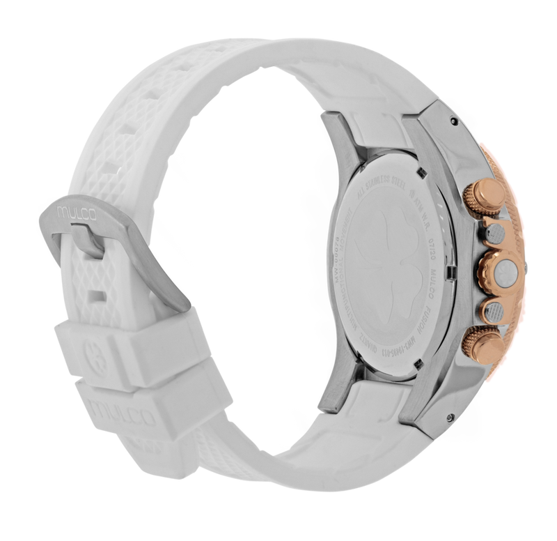 Mulco MW3-19495-013 Blue Marine Fusion White Silicone Strap Women Watches - Lexor Miami