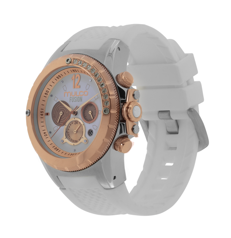 Mulco MW3-19495-013 Blue Marine Fusion White Silicone Strap Women Watches - Lexor Miami