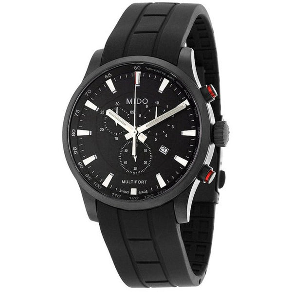 Mido M0054173705120 Multifort Chronograph Black Dial Men Watches Lexor Miami - Lexor Miami
