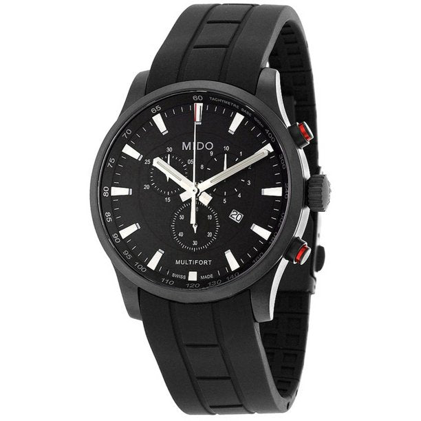 Mido M0054173705120 Multifort Chronograph Black Dial Men Watches Lexor Miami - Lexor Miami