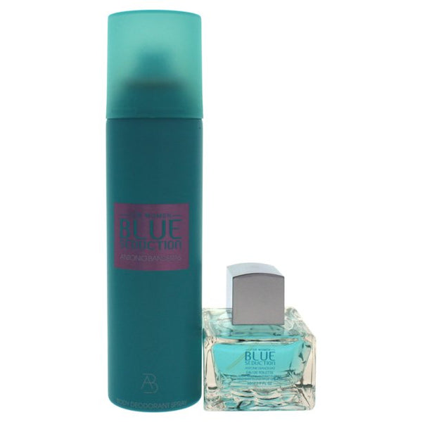 Antonio Banderas Blue Seduction 1.7 EDT Perfume, 5.0 Deodorant Spray 2 pc Women Perfume Set - Lexor Miami