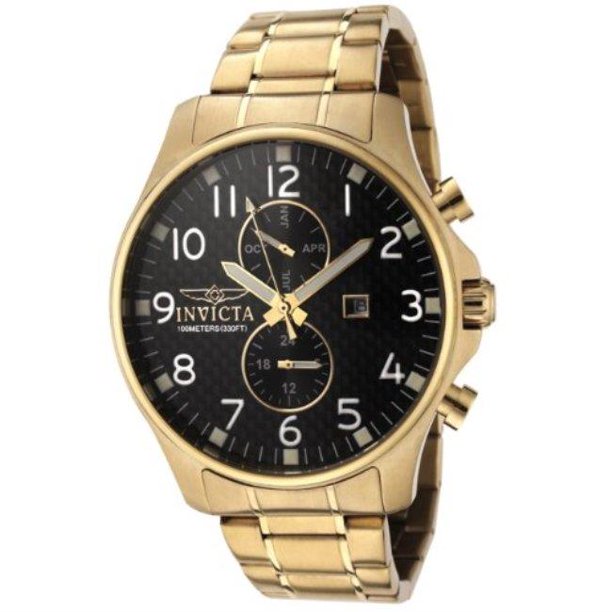 Invicta Men's 0382 Specialty Collection 18k Gold-Plated Stainless Steel Men Watches Lexor Miami - Lexor Miami
