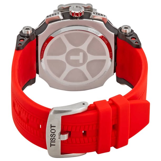 Tissot T1154172705100 T-Race Chronograph Red Silicone Strap Men Watches - Lexor Miami
