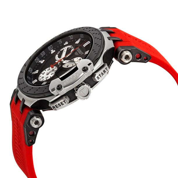 Tissot T1154172705100 T-Race Chronograph Red Silicone Strap Men Watches - Lexor Miami