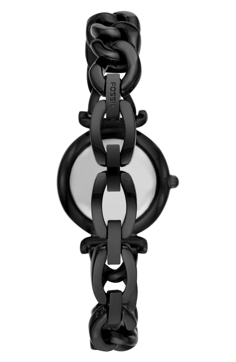 Fossil ES4690 Carlie Mini Black Stainless Steel Chain Bracelet Men Watches Lexor Miami - Lexor Miami