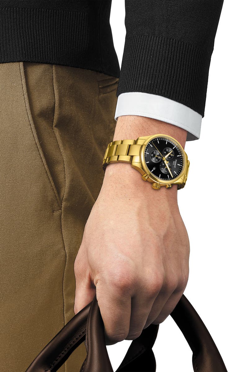Tissot T1166173305100 Chrono XL Classic Gold Stainless Steel Strap Men Watches - Lexor Miami