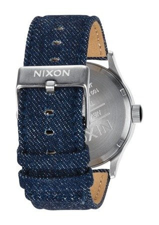 Nixon A1051540-00 Sentry Cream Dial Denim Strap Men Watches Lexor Miami - Lexor Miami
