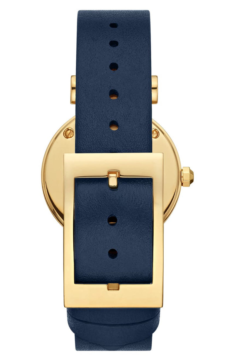 Tory Burch TBW5310 The Sawyer Navy Leather Strap Women Watches - Lexor Miami