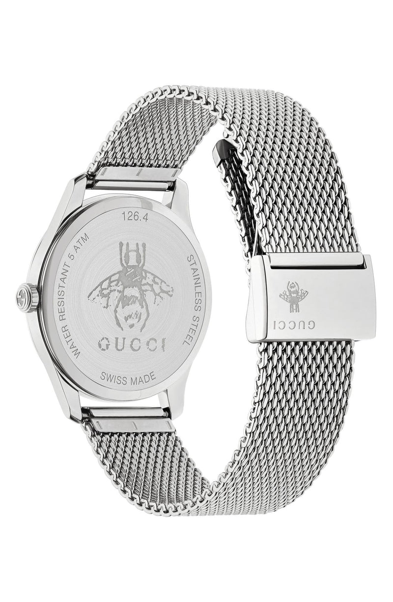 Gucci YA1264040 G-Timeless Mesh Bracelet, 36mm Men Watches Lexor Miami - Lexor Miami
