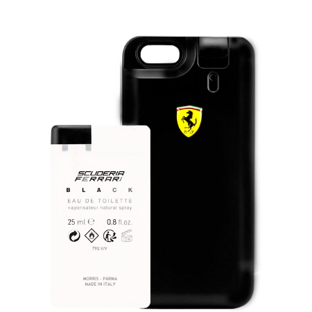Scuderia Ferrari Black Iphone 6/6S Case with 0.8oz. EDT Spray for Men - Lexor Miami