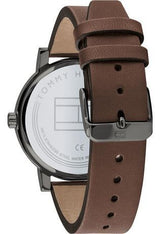 Tommy Hilfiger 1791736 Thompson Analogue Brown Leather Strap Men Watches - Lexor Miami