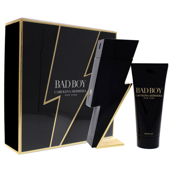 Carolina Herrera Bad Boy 3.4 EDT Perfume, 3.4 Shower Gel 2 pc Men Perfume Set - Lexor Miami