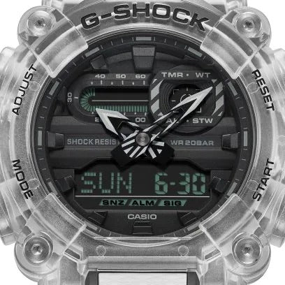 GA-900SKL-7ACR Relógio Masculino Série Sound Wave ANALÓGICO-DIGITAL