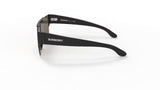 Burberry BE4291 3001/G 38 Unisex Sunglasses in black, displayed side view on a white background, featuring the white BURBERRY logo on the arm of this stylish frame.