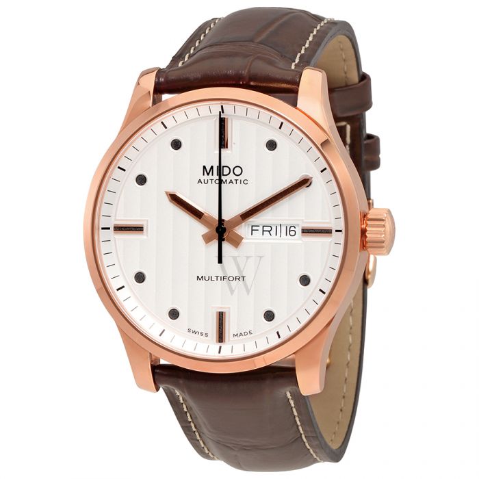 Mido M0054303603180 Multifort Analog Swiss Automatic Brown Men Watches Lexor Miami - Lexor Miami