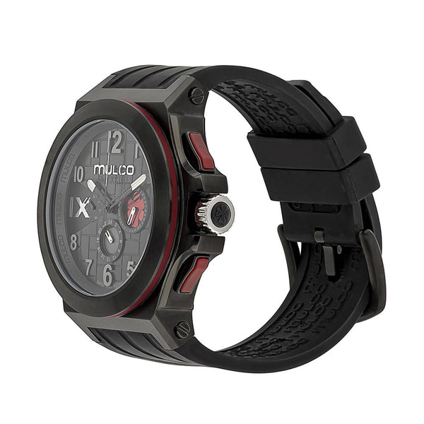 Mulco MW5 4379 026 BlackSteel Black Silicone Strap Men Watches - Lexor Miami