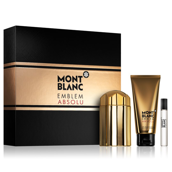 Mont Blanc Emblem Absolu 3.3 oz EDT Spray, 0.85 oz EDT Spray, 3.3 oz Shower Gel Men Perfume - Lexor Miami