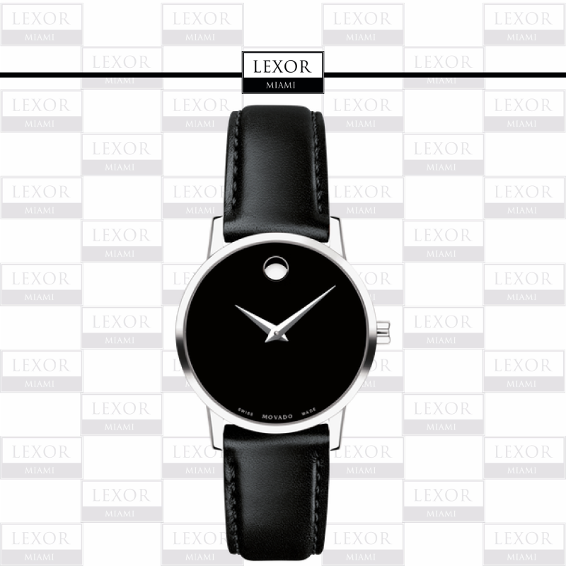 Movado 0607274 Museum Classic Black Leather Strap Men Watches